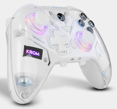 EAN 8436587974977 - Krom NXKROMKRYSTAL mando y volante Transparente, Blanco Bluetooth/USB Gamepad Analógico/Digital Android,  imagen 7