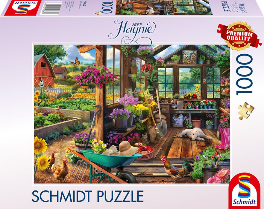 Schmidt Spiele Jeff Haynie: Casa De Jardín, Rompecabezas De 1000 Piezas 58632