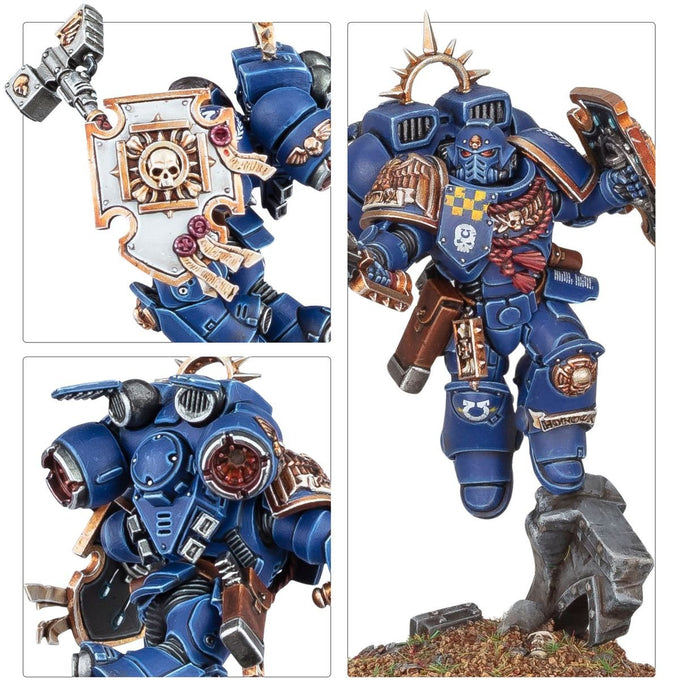 Warhammer 40k - Space Marines Primaris Capitaine Avec Reacteur Dorsal Et Bouclier Relique