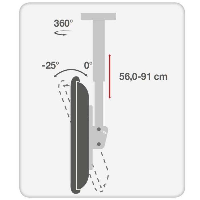EAN 8057685309333 - Techly ICA-CPLB 944S soporte para pantalla de señalización 139,7 cm (55") Negro imagen 9