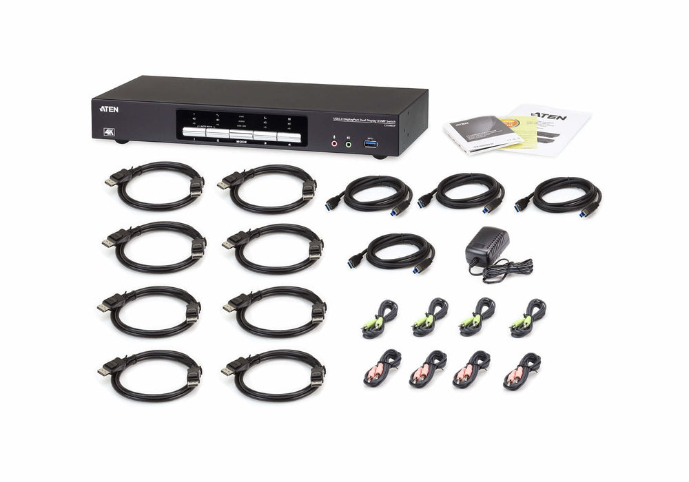 EAN 4719264645969 - ATEN CS1944DP-AT-G interruptor KVM Negro imagen 5