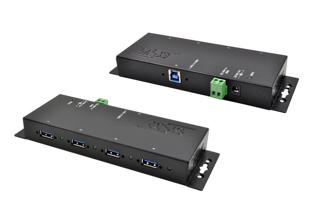 Usb 3.2 Gen1 Hub 4-Port Extern Negro Inkl.12v Netzt.+Usb3.0 Cable