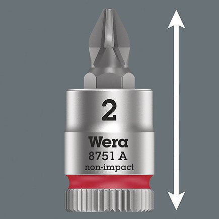 Wera 8751 A 05003351001 Phillips Phillips Llave De Vaso-Bit-Inserto Ph 2
