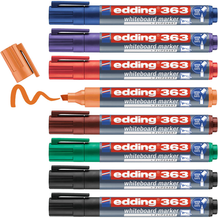Edding Whiteboardmarker 1-5mm Sort. 8 Ud.