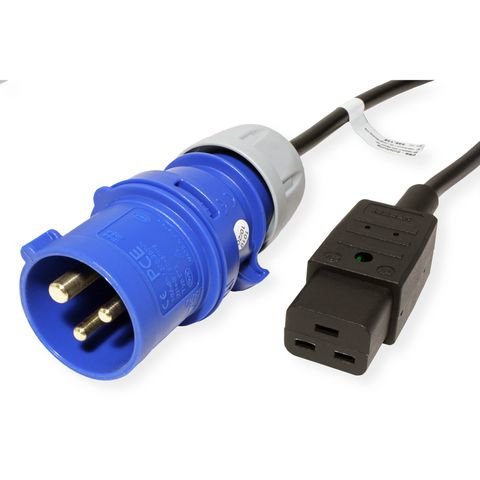 EAN 4057298020032 - Bachmann 346.112 cable de transmisión Negro, Azul 3 m IEC 309 C19 acoplador imagen 1