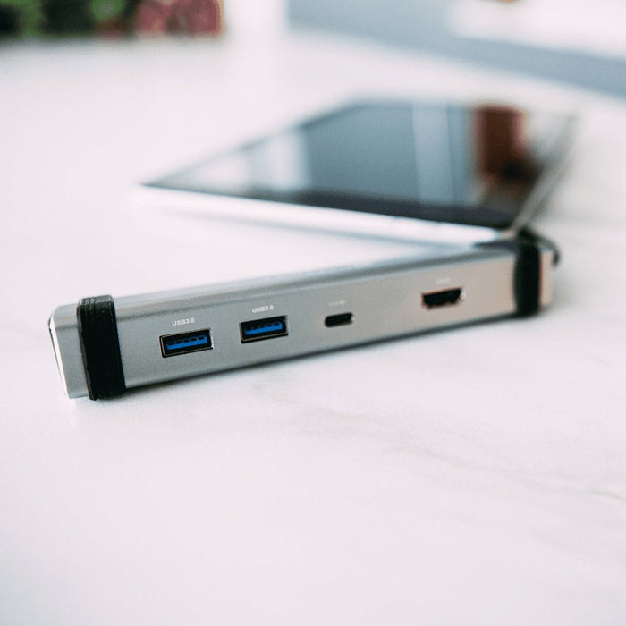 Hub 4 Puertos Usb-C Gris Canyon