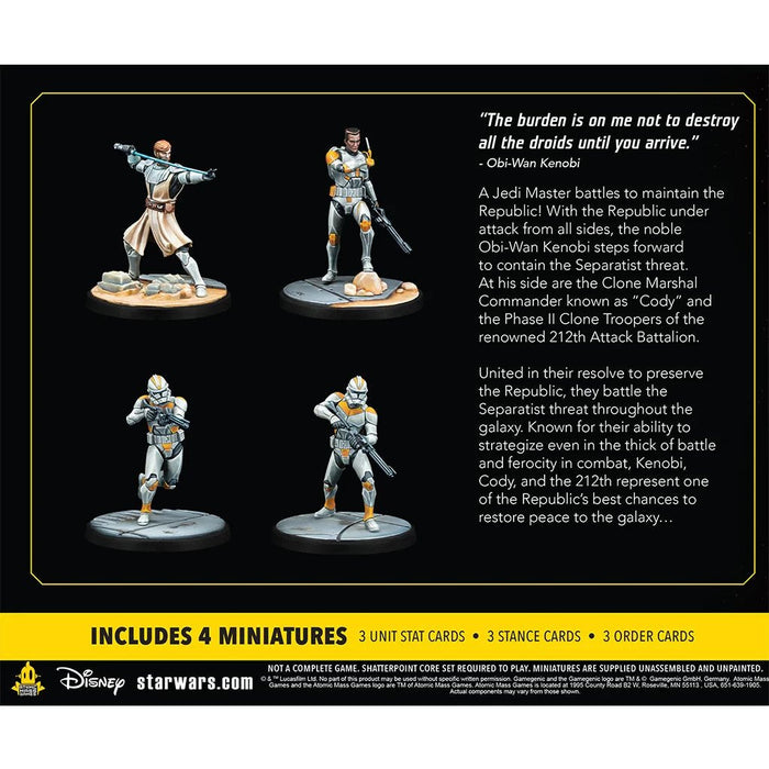 Juego De Mesa Star Wars Shatterpoint Hello There General Obi Wan Kenobi Squad Pack