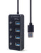 EAN 8716309124591 - Gembird UHB-U3P4P-01 hub de interfaz USB 3.2 Gen 1 (3.1 Gen 1) Type-A 5000 Mbit/s Negro imagen 2
