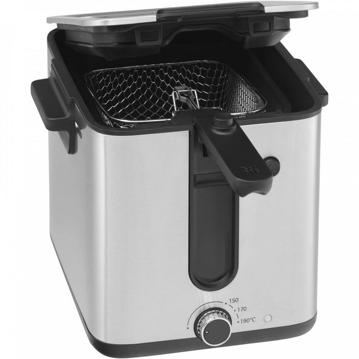 EAN 4211129141123 - WMF KITCHENminis 0415490011 Sencillo Independiente 1000 W Freidora Negro, Acero inoxidable imagen 3