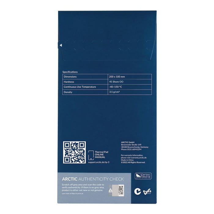EAN 4895213704038 - ARCTIC TP-3 compuesto disipador de calor Parche térmico imagen 6