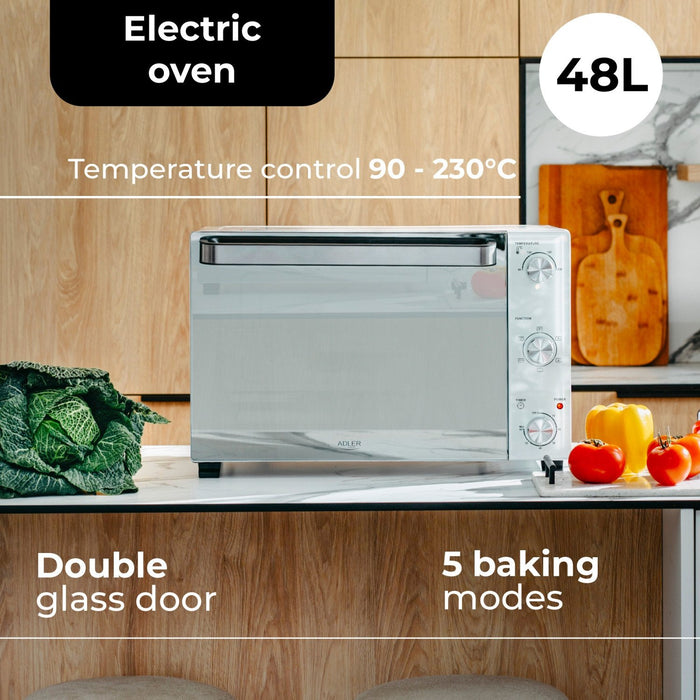 EAN 5905575906656 - Adler AD 6027 horno 48 L 1800 W Blanco imagen 19