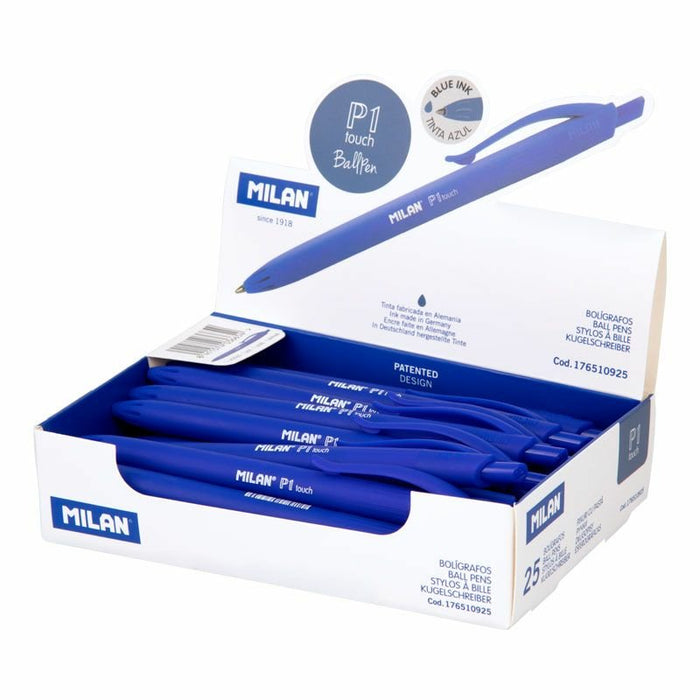 EAN 8411574036616 - Milan 176510925 bolígrafo Azul Bolígrafo de punta retráctil con pulsador 25 pieza(s) imagen 2