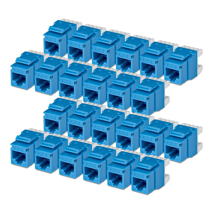 Startech.Com Startech - Keystone Jack - 180°, 110 Punch Down - Cat 6 - Utp - Rj-45 - Azul - Conforme Taa (Paquete Con 24)