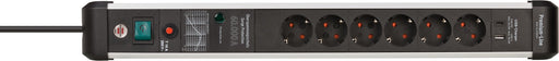 EAN 4007123677078 - Brennenstuhl 1391010620 base múltiple 3 m 6 salidas AC Interior Negro, Plata imagen 1