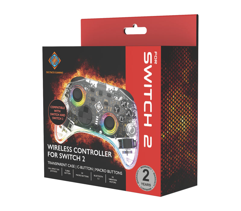EAN 7333048072511 - Deltaco Gaming GAM-198-T mando y volante Transparente Bluetooth/USB Gamepad Nintendo Switch, Nintendo Swi imagen 7