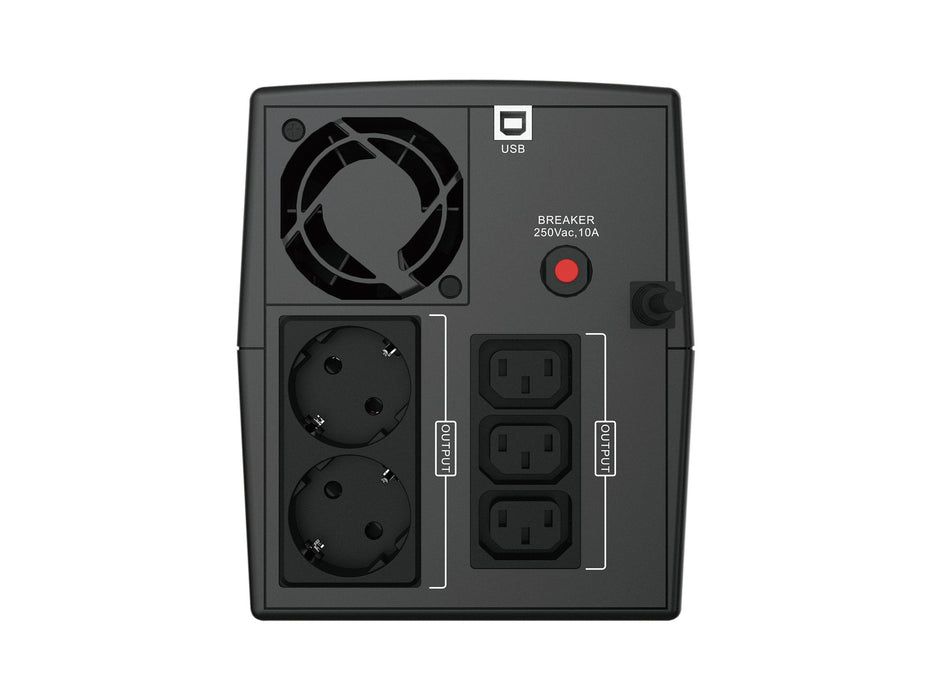 EAN 4015867205204 - Conceptronic ZEUS03EM sistema de alimentación ininterrumpida (UPS) Línea interactiva 1,2 kVA 720 W 5 sali imagen 4