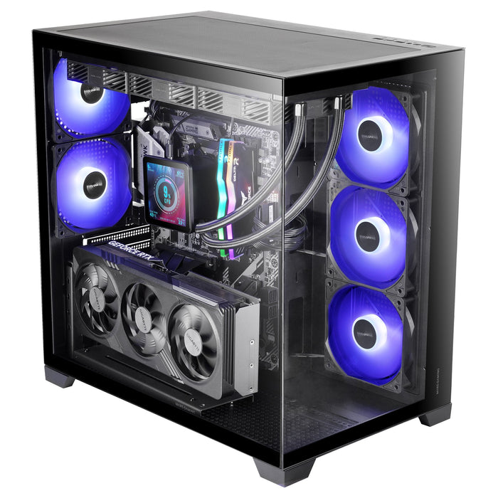 Caja Semitorre Atx Mcvpro Argb Negro Mars Gaming Bahías Int:2x3'5/4x2'5/ 1xusb3.0, 2xusb2.0/ Hd Audio In/Out/ Sin Fuente De Alimentación