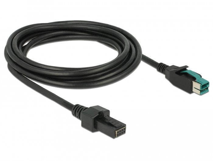 Delock 85484 Cable Poweredusb Macho 12 V > 2 X 4 Pin Macho 3 M Para Impresoras Y Terminales De Punto De Venta