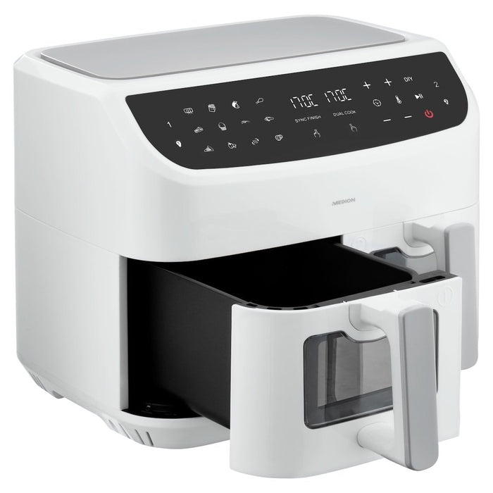 Freidora  Medion Doppel  Life P20 Md11760 Xxl (Blanco, 2.600 Watt, 2 Körbe Je 4,35 Liter) 50077283