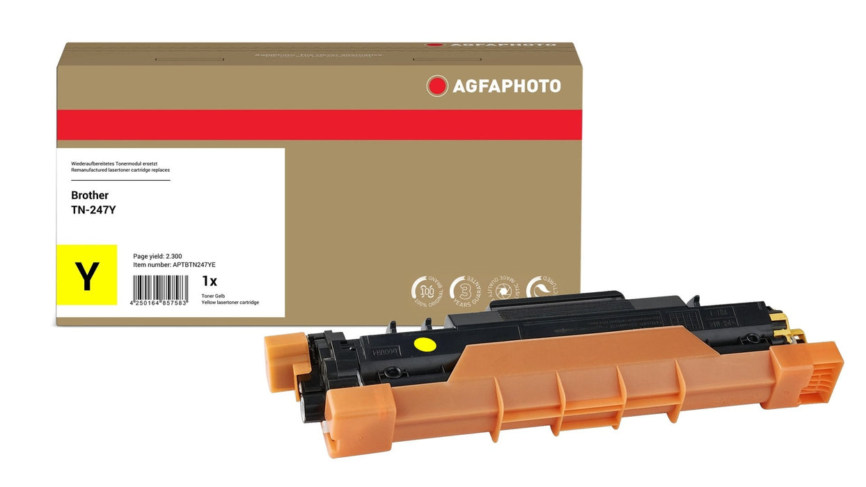 EAN 4250164857583 - AgfaPhoto APTBTN247YE cartucho de tóner 1 pieza(s) Compatible Amarillo imagen 1