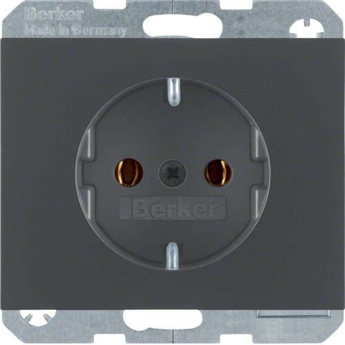 Berker 47157006 Schuko-Steckdose Anth Matt