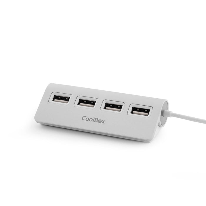 EAN 8436556141829 - CoolBox HUBCOO4ALU2 hub de interfaz USB 2.0 480 Mbit/s Plata imagen 1