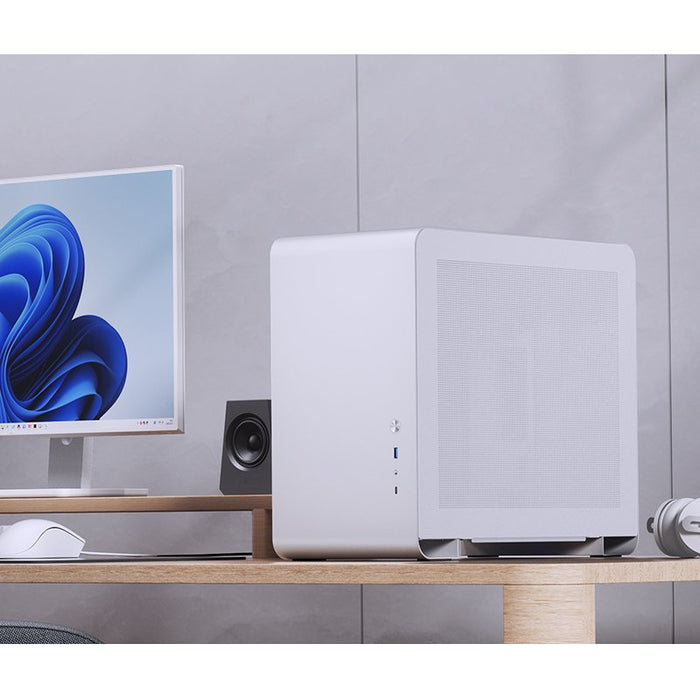 Jonsbo U4 Mini Micro-Atx-Gehäuse, Temperojo Glass - Blanco
