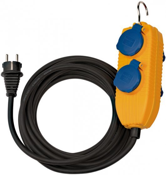 EAN 4007123647750 - Brennenstuhl 1169200010 base múltiple 5 m 4 salidas AC Exterior Azul, Amarillo imagen 1