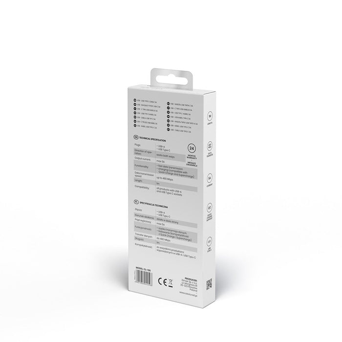 EAN 5901986044598 - Savio CL-126 cable USB USB 2.0 1 m USB C USB A Blanco imagen 3