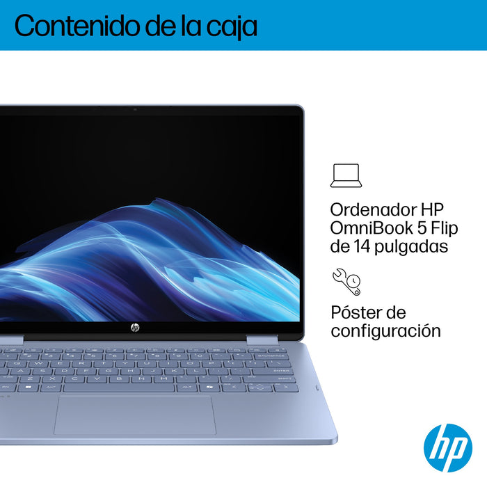EAN 0199251120251 - HP OmniBook 5 Flip 14-fp0021ns Intel Core 7 150U Portátil 35,6 cm (14") Pantalla táctil 2K 16 GB LPDDR5-S imagen 4