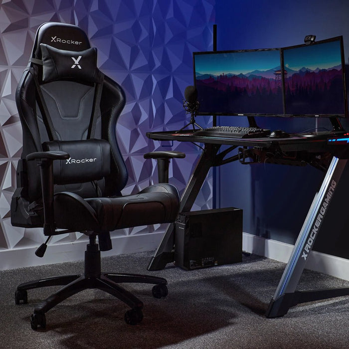 EAN 0094338210323 - X Rocker 2021032 silla para videojuegos Butaca para jugar Asiento acolchado Negro imagen 2
