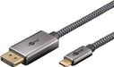 EAN 4040849757075 - Goobay 75707 adaptador de cable de vídeo 1 m USB Tipo C DisplayPort Negro, Plata imagen 2