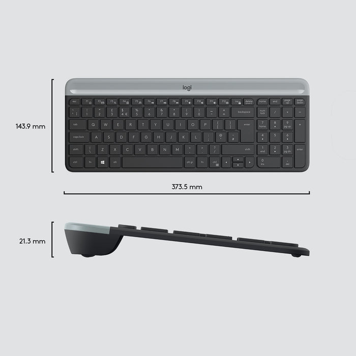 EAN 5099206086609 - Logitech 920-009204 teclado Ratón incluido Universal RF inalámbrico QWERTY Internacional de EE.UU. Grafit imagen 7