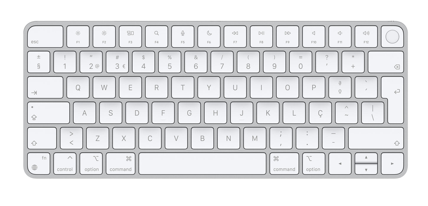 Teclado Portugués Apple Magic Keyboard With Touch Id Inalámbrico Bluetooth Usb-C Qwerty