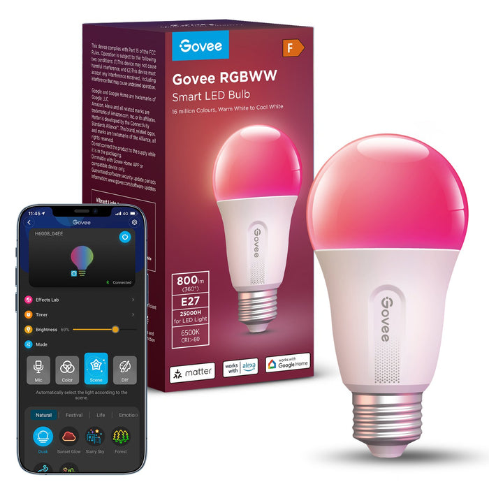 EAN 6974316999034 - Govee H6004 Bombilla inteligente Wi-Fi/Bluetooth 9 W imagen 3