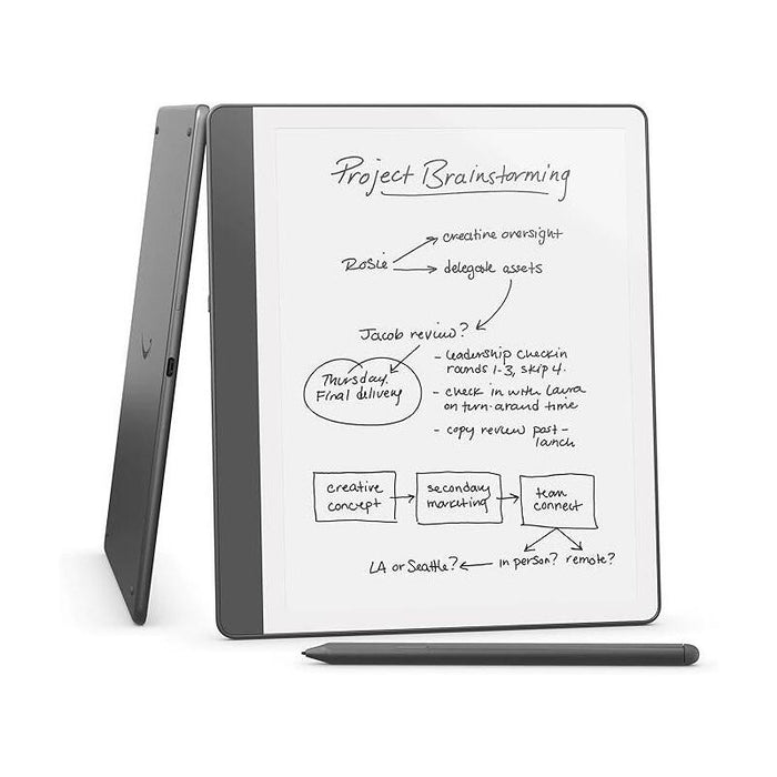 Ebook New Kindle Scribe - 2024 Release 10.2 Glare-Free 16gb Wi-Fi (Without Lockscreen Ads) With Premium Pen Tungsten