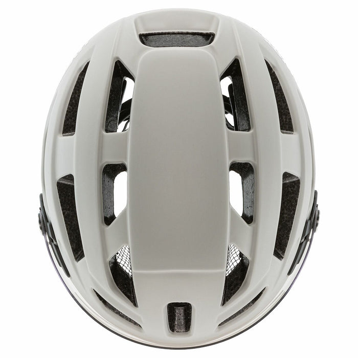 Casco De Ciclismo Uvex Finale Con Visera, Talla 56-61 Cm, Color Arena/Blanco Mate.