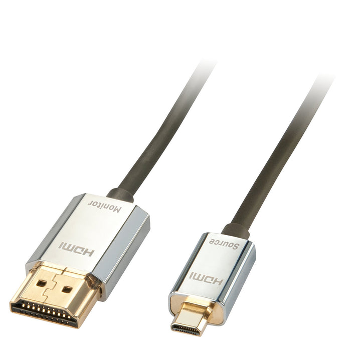 EAN 4002888416788 - Lindy 41678 cable HDMI 3 m HDMI tipo A (Estándar) HDMI tipo D (Micro) Negro, Cromo, Oro imagen 1
