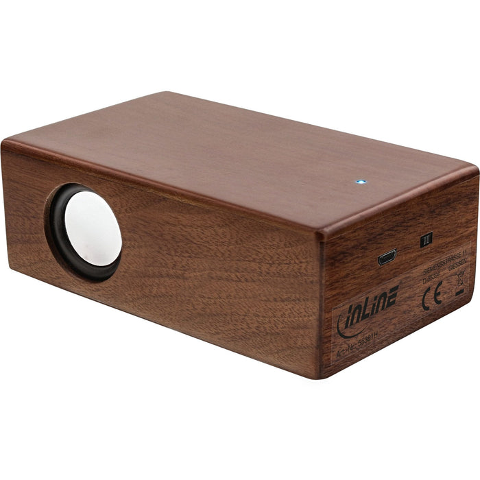 Altavoz Inline "Woodbrick" En Caja De Madera De Nogal Real