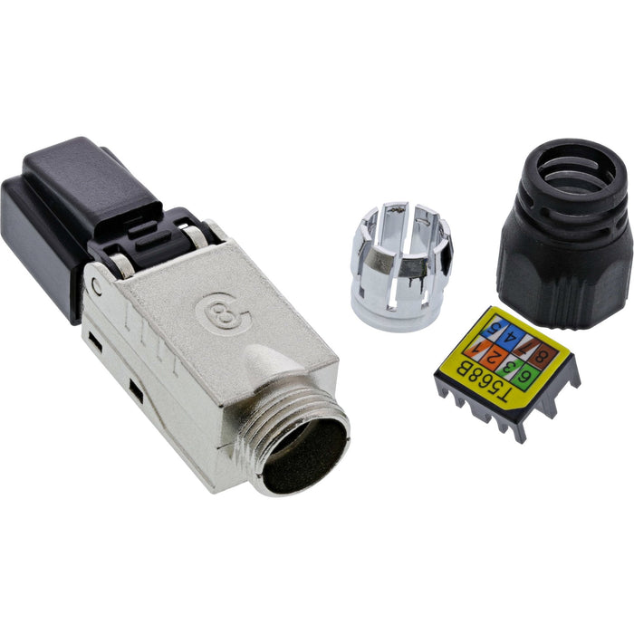 Conector Inline Rj45 Cat.8.1 2000mhz, Instalable En Campo, Blindado, Con Tapa Roscada