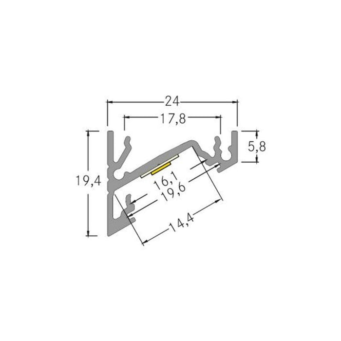 Brumberg 53385263 Ab-Eckprofil Qualityflex Alu