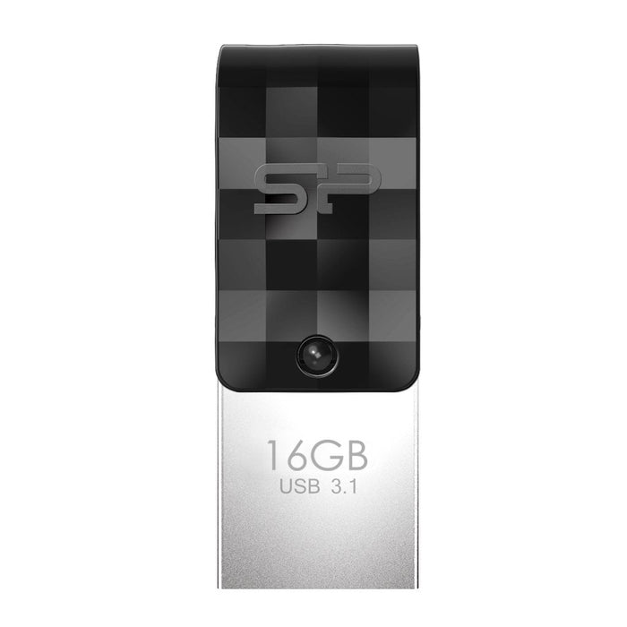 Pendrive 16gb Silicon Power Usb3.1 + Type C C31 Negro