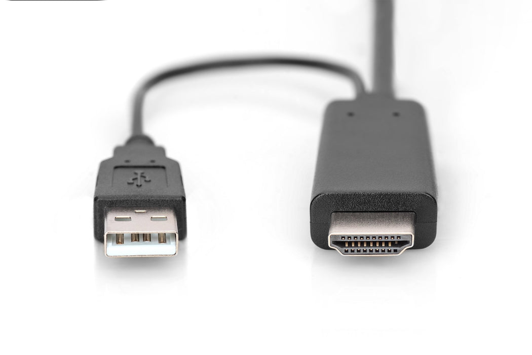 EAN 4016032481119 - Digitus AK-330111-020-S adaptador de cable de vídeo 2 m HDMI tipo A (Estándar) DisplayPort + USB Type-A N imagen 2