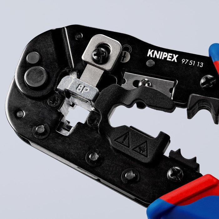 EAN 4003773087908 - Knipex 97 51 13 crimpadora Herramienta para prensar Negro, Azul, Rojo imagen 13