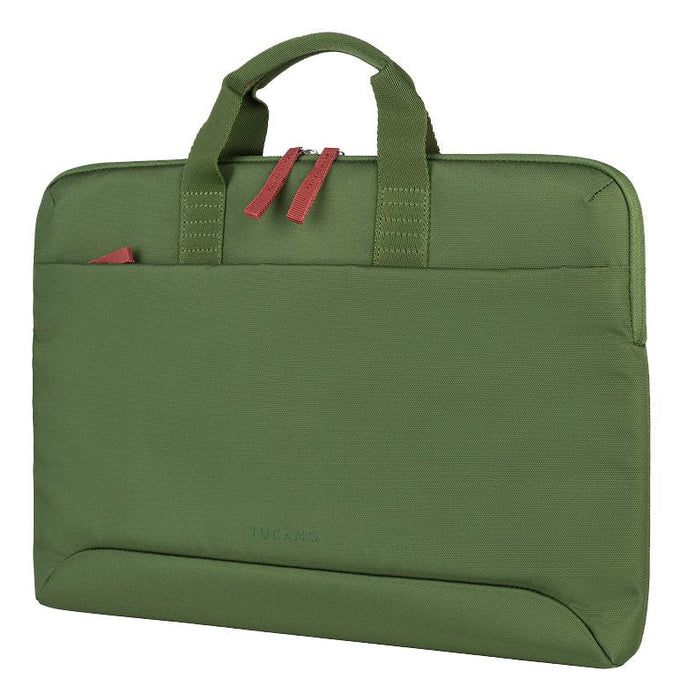Tucano Smilza Maletin Portatil 15,6" - Tamaño Slim - Sistema Anti-Choques - Mango Doble - Verde
