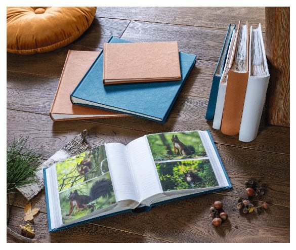 Hama Wrinkled Buchalbum    24x17 36 Weisse Seiten, Blau       7612