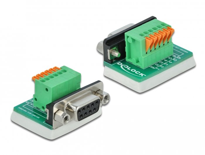 Delock Adaptador D-Sub9 Hembra A Terminalblock Vertical