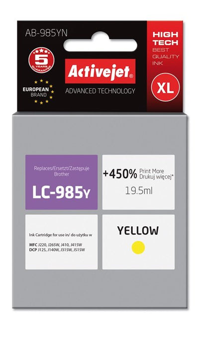 EAN 5901452141776 - Activejet AB-985YN cartucho de tinta 1 pieza(s) Compatible Alto rendimiento (XL) imagen 1