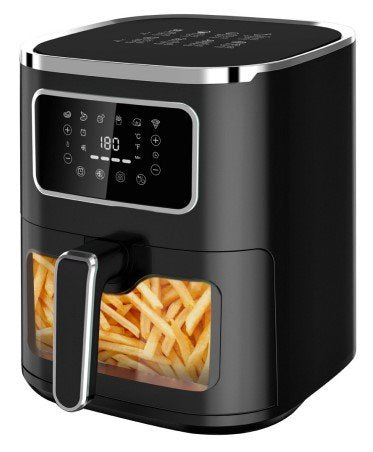 EAN 5602084129278 - SILVER Dublin IP501AP Sencillo 5 L Independiente 1450 W Freidora de aire caliente Negro, Acero inoxidable imagen 1