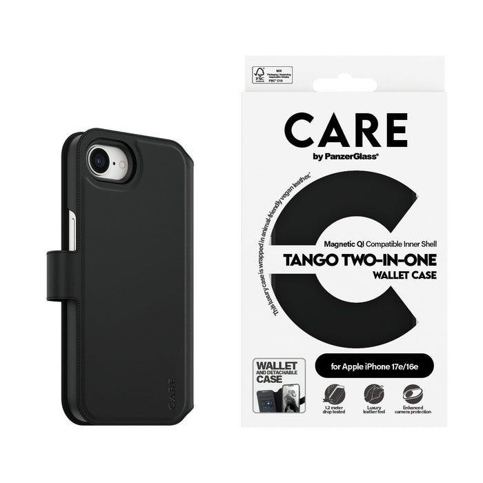 EAN 5715685021435 - PanzerGlass CARE™ by ® Tango 2-in-1 Wallet Case w. Qi iPhone 17e | 16e funda para teléfono móvil Negro imagen 3